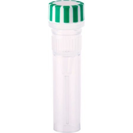 CELLTREAT SCIENTIFIC PRODUCTS CELLTREAT 0.5mL Screw Top Micro Tube & Cap, Self-Standing, Grip Band, Green, Sterile, 500PK 230810